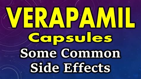 verapamil side effects